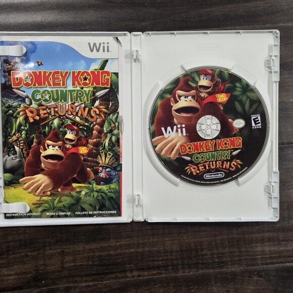 Wii Donkey Kong Country Returns Video Game, Case & Manual CIB - Picture 3 of 4